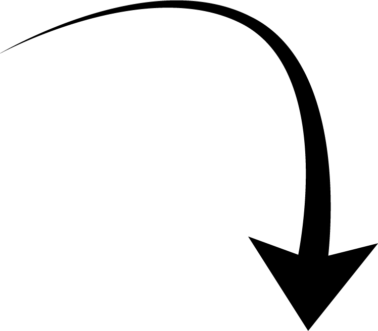 curve arrow down png